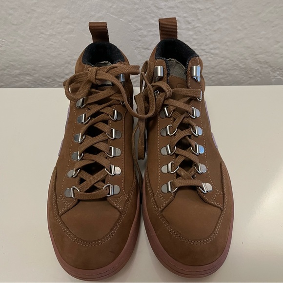 Veja Brown Lavande Roraima Nubuck High Top Sneakers 8 - Picture 5 of 5